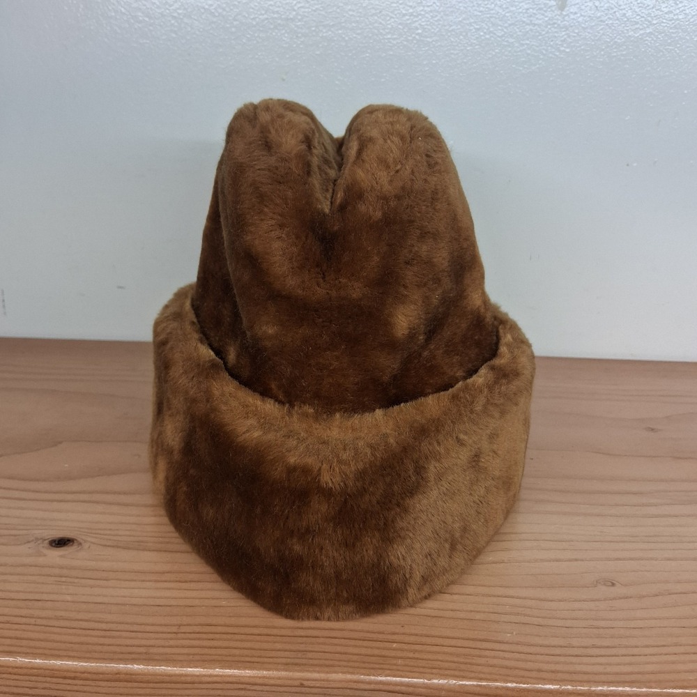 North King JJ Seifter & Sons Brown Fur Crossack Hat Sz Small Union Made - Picture 2 of 10